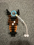 Custom bead horse head keychain