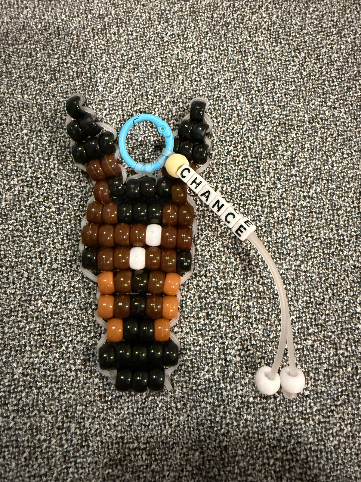 Custom bead horse head keychain